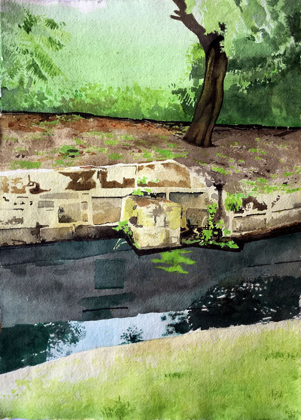 Iain Nicholls ARWS, Elsecar Canal Study