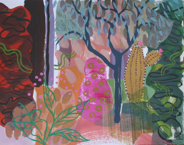 Tessa Pearson ARWS, Magical Pink Cactus Garden