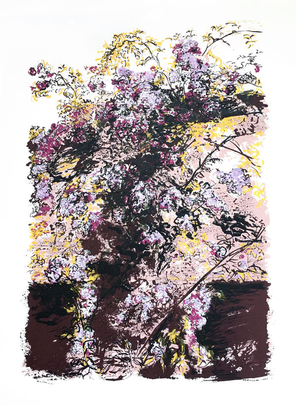 Denise Ballard-Wyllie ARE, Blue Rambling Rose-gold evening