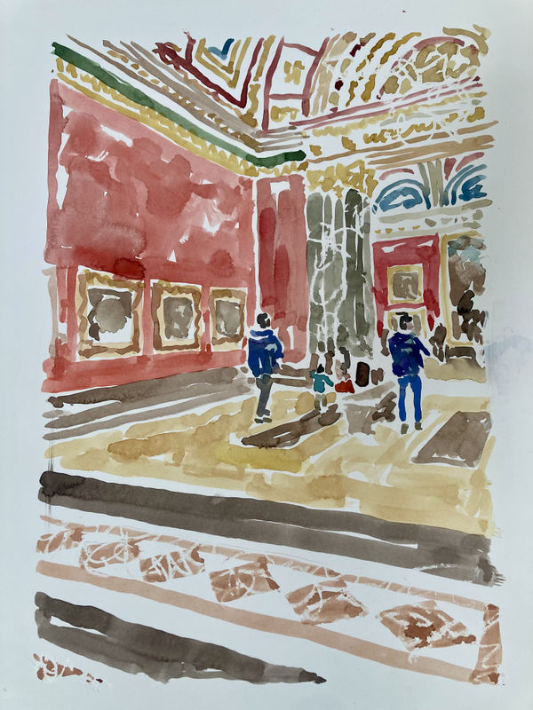 Thomas Plunkett PPRWS Hon RE, National Gallery Interior