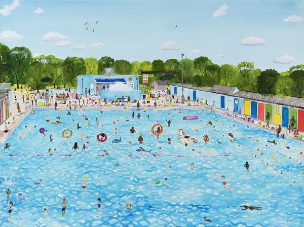 Emma Haworth ARWS, The Lido in the Summer