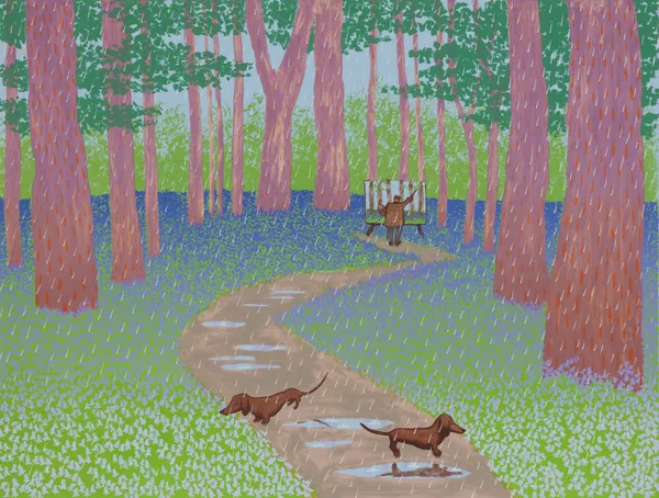 Mychael Barratt PPRE Hon. RWS, Hockney's Dog - Spring