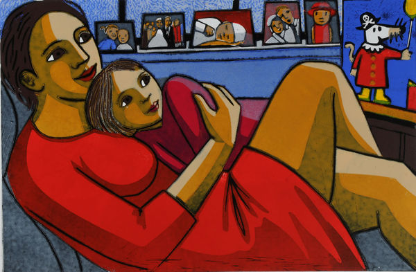 Anita Klein PPRE Hon. RWS, Watching Maisy Together