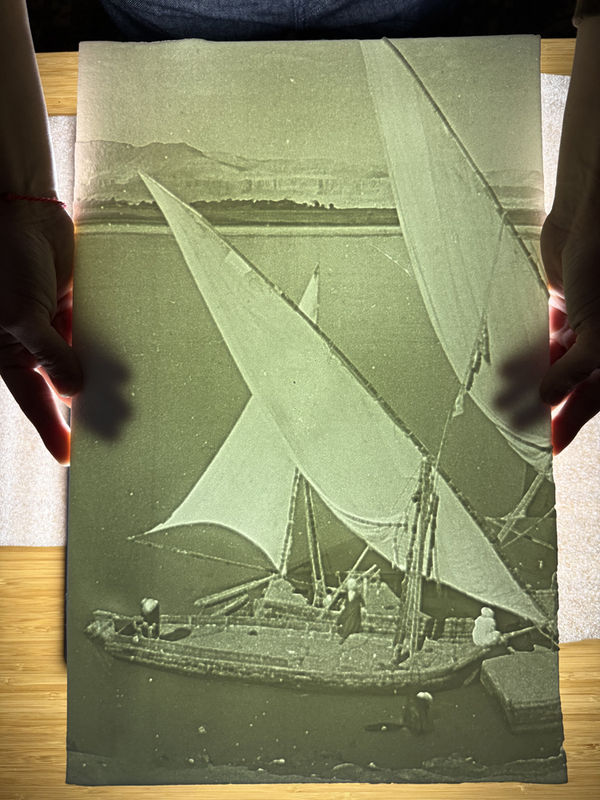 Laurence Aëgerter, Egyptian felouques, from Lithophanes, 2026