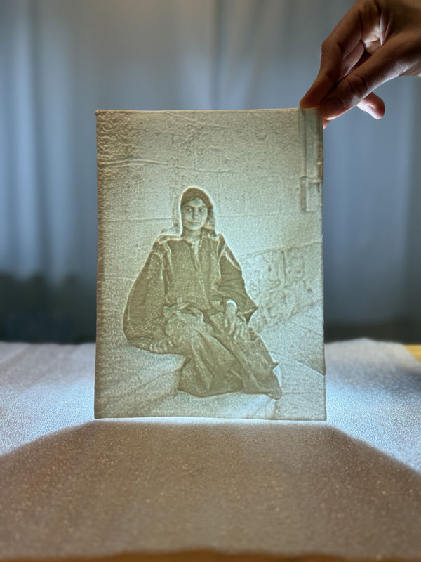 Laurence Aëgerter, Young palestinian Lady, from Lithophanes, 2026