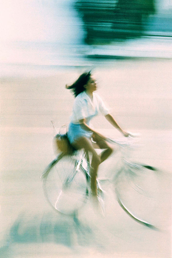 René Groebli, Radfahrerin (D41), vintage, 1963