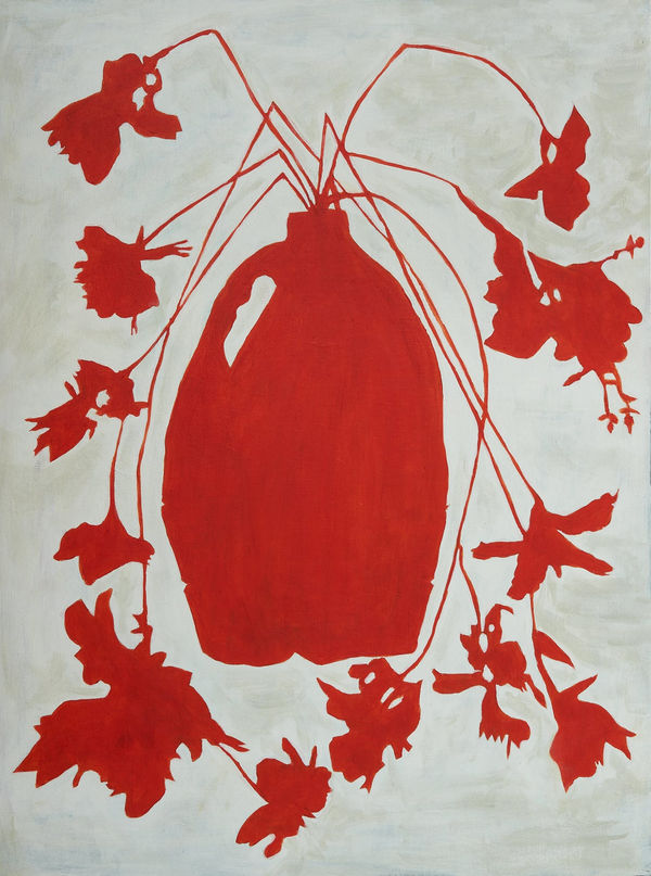 Thirza Schaap, thirteen flowers in fabric softener bottle, 2023