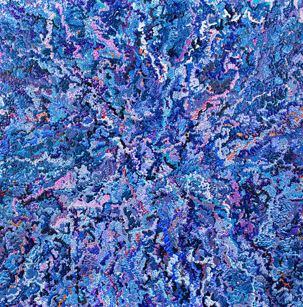 Hand-mixed vibrant color hue droplet art