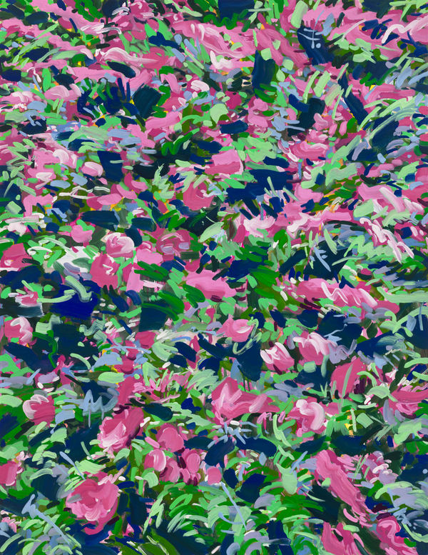 Vibrant floral painting by Boree Hur