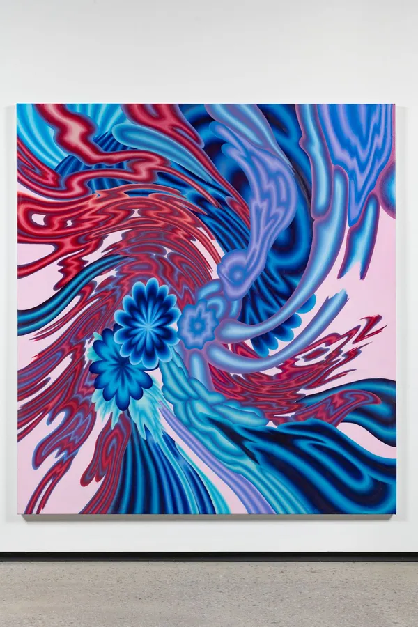 Karine Fréchette, Reflecting Pool 6 (blue flower), 2022