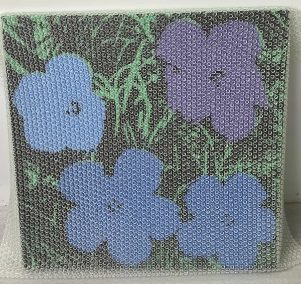 Tammi Campbell, Flowers with Bubble Wrap and Packing Tape, 2022