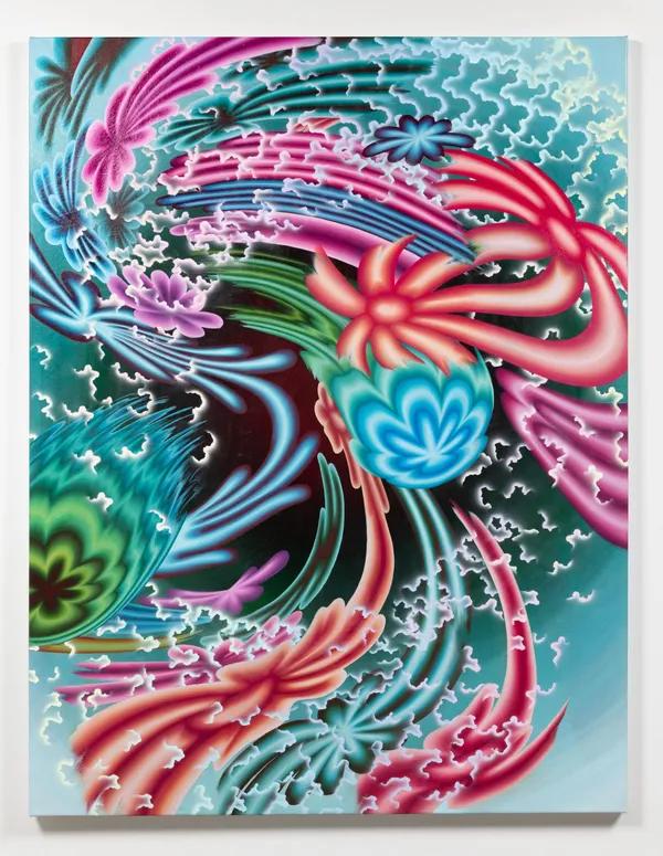 Karine Fréchette, Reflecting Pool 11 (fleurs et courbe), 2022