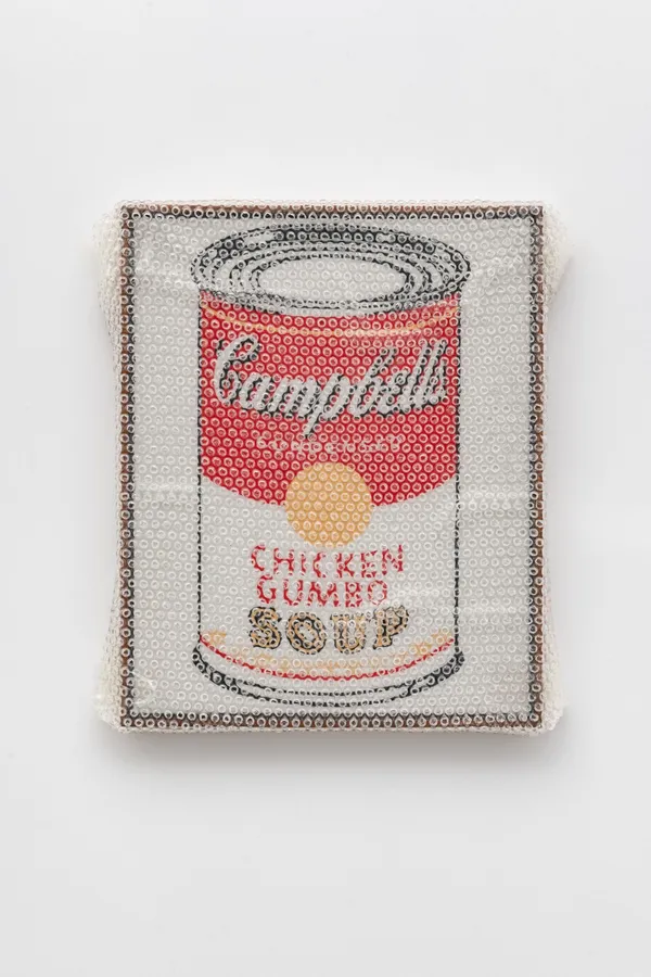 Tammi Campbell, Campbell's Soup Can (Chicken Gumbo) with Bubble Wrap and Packing Tape, 2022