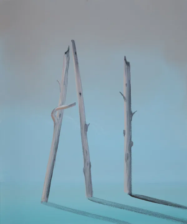Wanda Koop, Ghost Tree AI (Blue), 2024