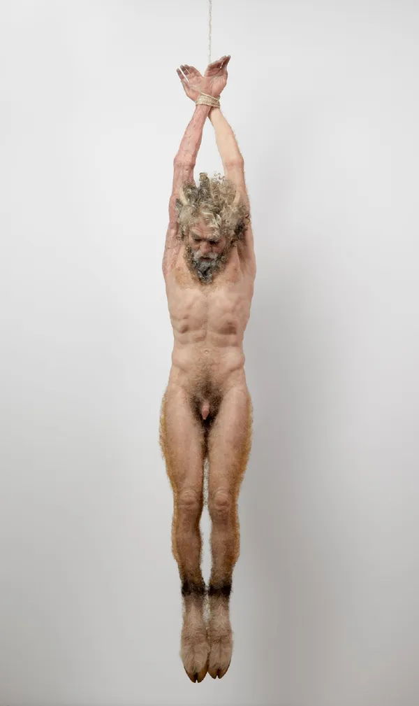 Evan Penny, HANGING MARSYAS, 2022