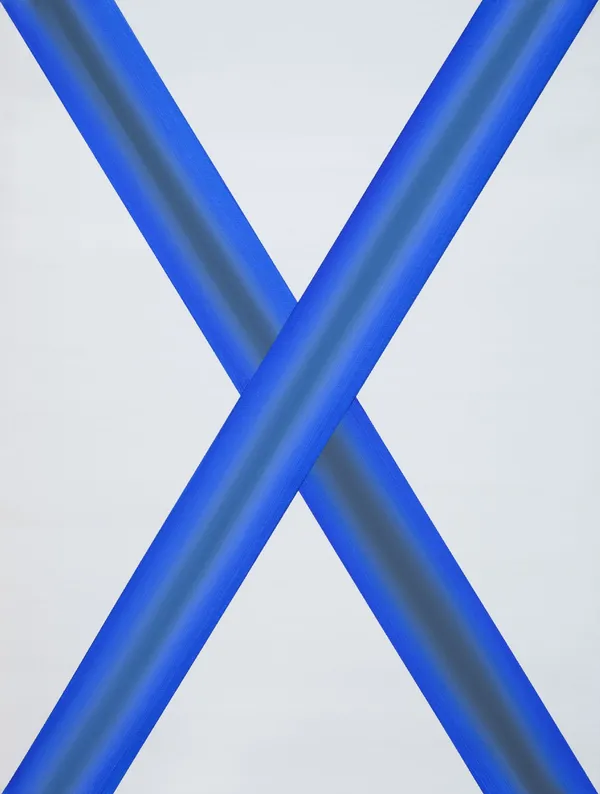 Wanda Koop, Blue X, 2021