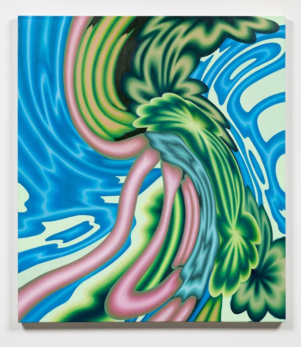 Karine Fréchette, Reflecting Pool 8 (green flowers), 2021