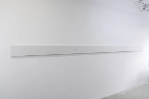 Matthew Feyld, Untitled (forty inch square divided into five equal parts, arranged as a horizontal line), 2019-2020