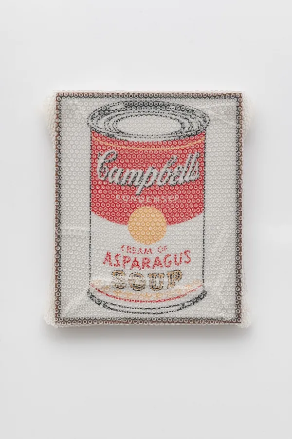 Tammi Campbell, Campbell's Soup Can (Cream of Asparagus) with Bubble Wrap and Packing Tape, 2022