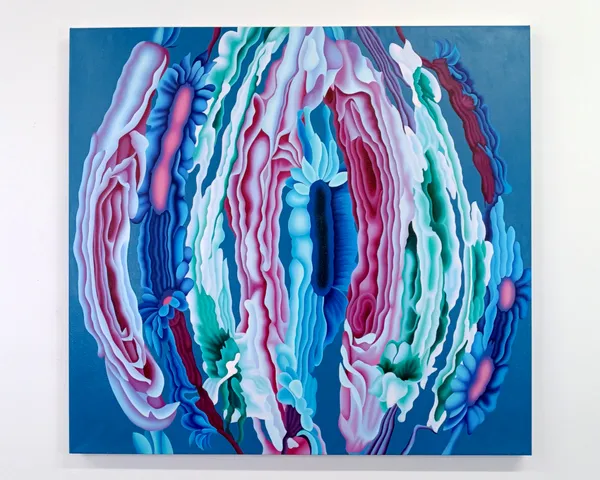 Karine Fréchette, Vanité 6 ( roses, narcisses et gerberas ), 2024