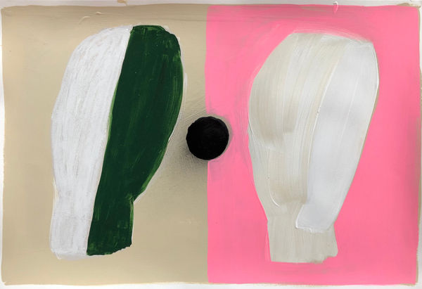 Sarah Boyts Yoder Emblems on Pink and Sand, 2021