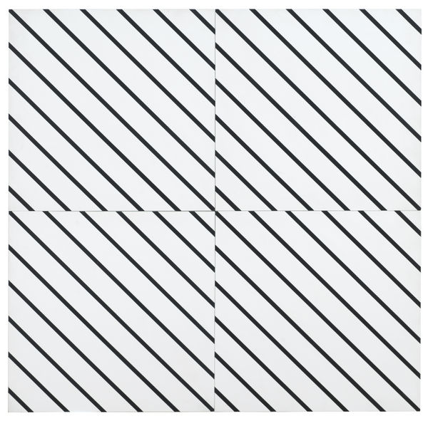 François Morellet, 1 simple trame 45° coupée, décalée, 1973