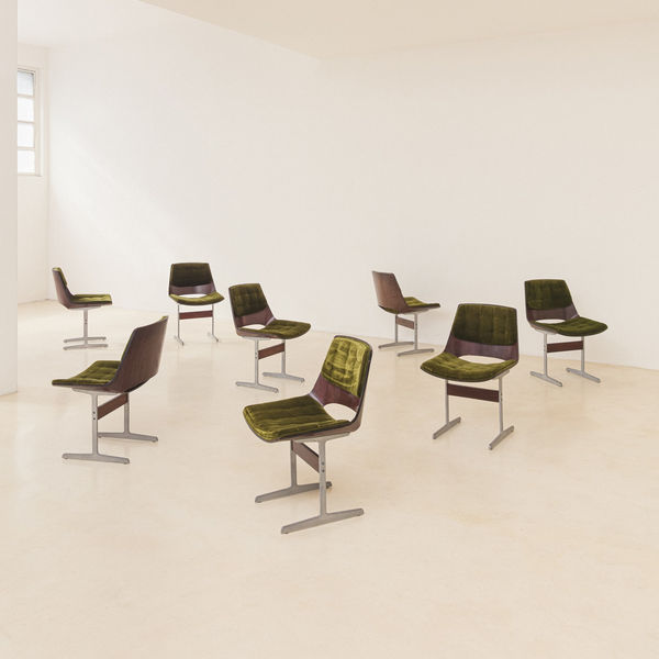 Jorge Zalszupin (Attributed), Marina chairs (8 units), 1959