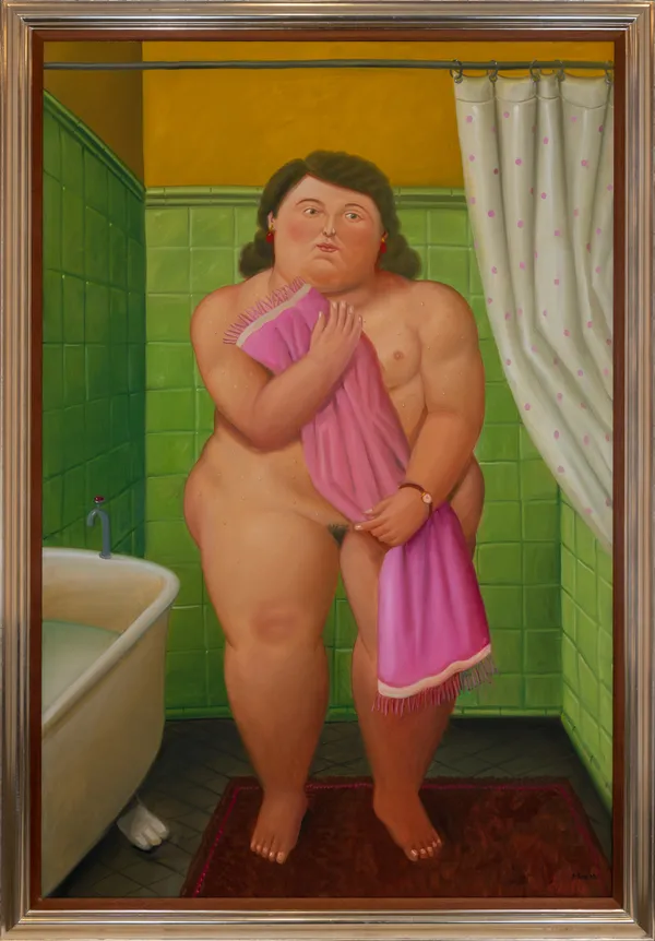 Fernando Botero Woman in the Bathroom, 2002 Oil on canvas 191 x 127.5 cm