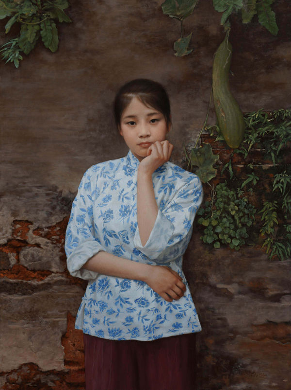 Shen Hanwu 沈漢武, Girl by the Old Wall 围墙下的女孩, 2013