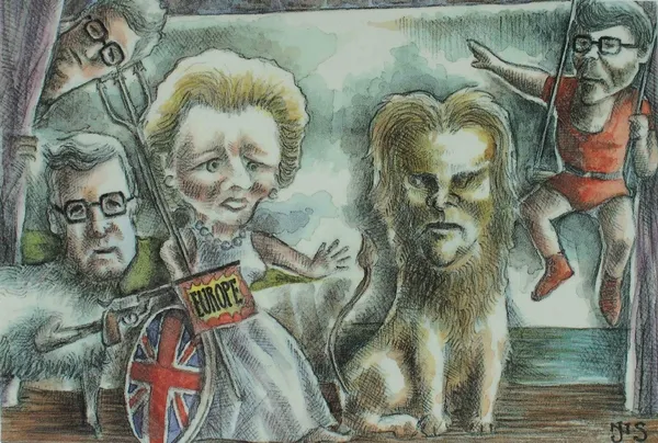 Jonathan Smith, The Final Stage of Thatcherism postcard, 1991