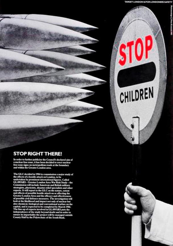 Peter Kennard, Target London. (Stop children), 1985