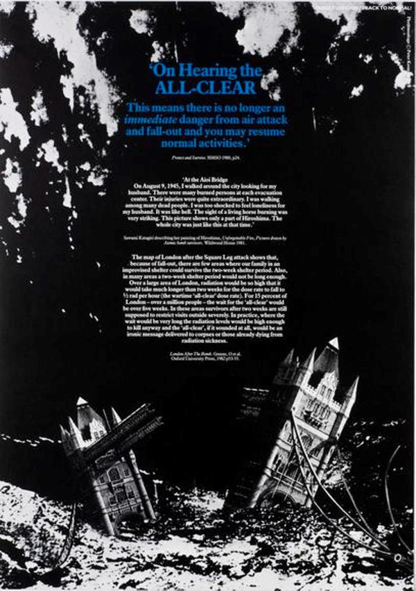 Peter Kennard, Target London. (On hearing the all clear), 1985