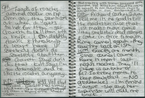 Anna Fox, Cockroach Diary, 1996
