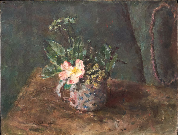 Allan Gwynne-Jones (1892-1982), Rose in an Enamel Mug, 1974