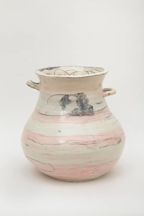 Johanna Jackson, Open Vessel and Cherry with Imaginary Lines, 2021