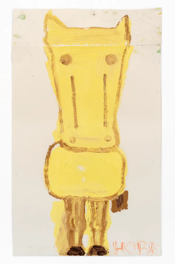 Rose Wylie, Yellow Horse II, 2018