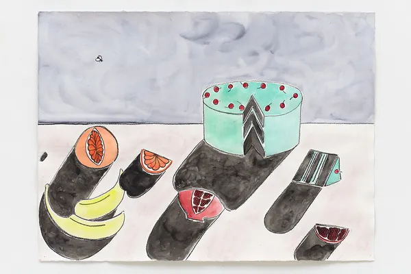 Johanna Jackson, Cake Remainder and Cake Fragment, Partial Orange and Orange Piece, Two Bananas are One,, 2021