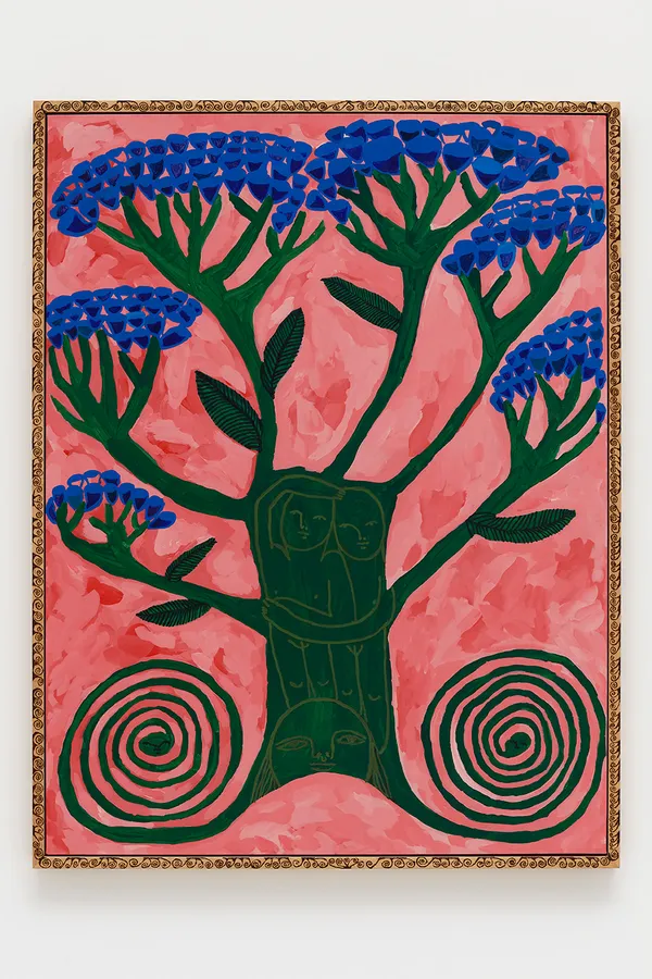 Emma Kohlmann, Queen Anne's lace in pinky background, 2021