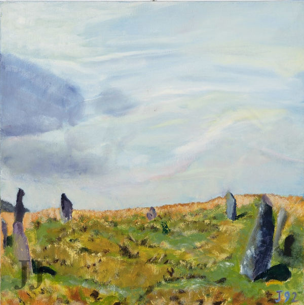 Jean Jones, Ringmoor Stone Circle to the West, 1992