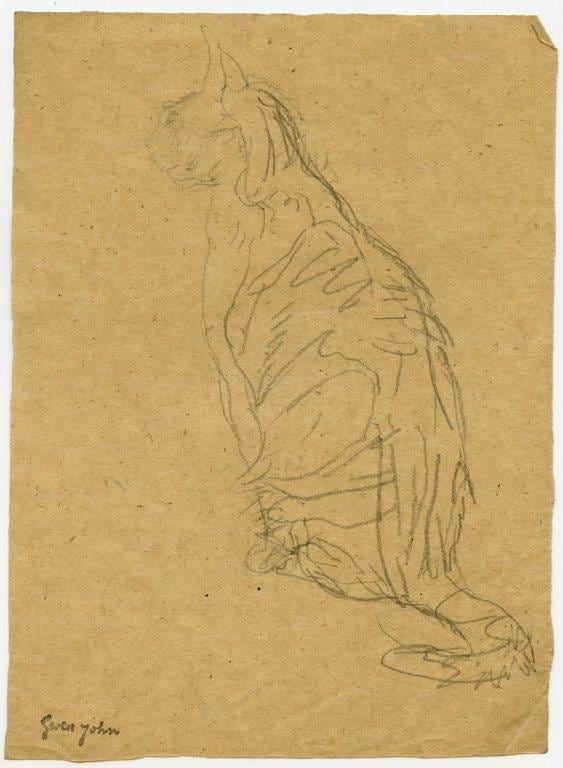 GWEN JOHN, Seated Tortoiseshell Cat, Facing Left
