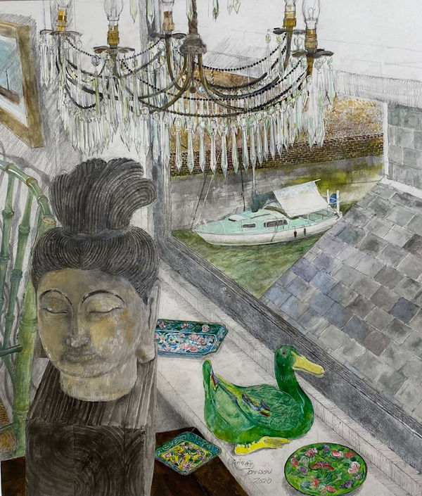 NICHOLAS JOHNSON, Buddha with Chandelier