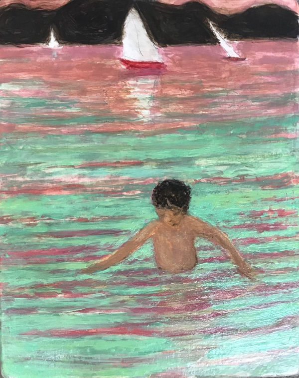 HEIDRUN RATHGEB, Evening Swim (Lake Constance), 2020