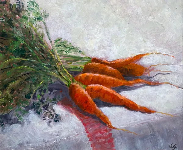 SARAH GREENALL, Still Life of Carrots