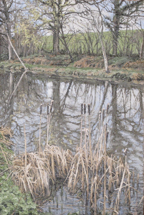 EDMUND CHAMBERLAIN, Bullrushes and Reflected Trees