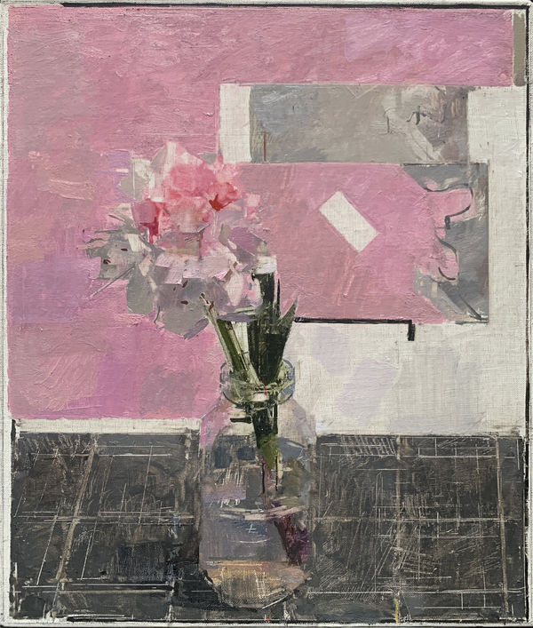 BEN HENRIQUES, Flowers on a Cutting Table, 2025