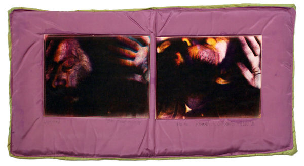 Keith Smith Untitled, 1971 3M Color-in-Color paper prints machine-sewn to satin with padding 16 x 30 in (40.6 x 76.2 cm)