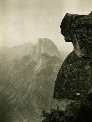 E.O. Hoppe Half Dome, Yosemite National Park, CA, 1926 Vintage gelatin silver print 4 1/2 x 3 1/4 in. 11.43 x 8.26 x 0.0 cm