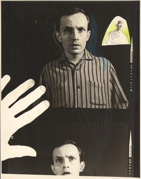 Keith Smith Self-Portrait, 1965 Gelatin silver contact print with hand coloring, printed c. 1965 13 7/8 x 10 7/8 in (35.2 x 27.6 cm)