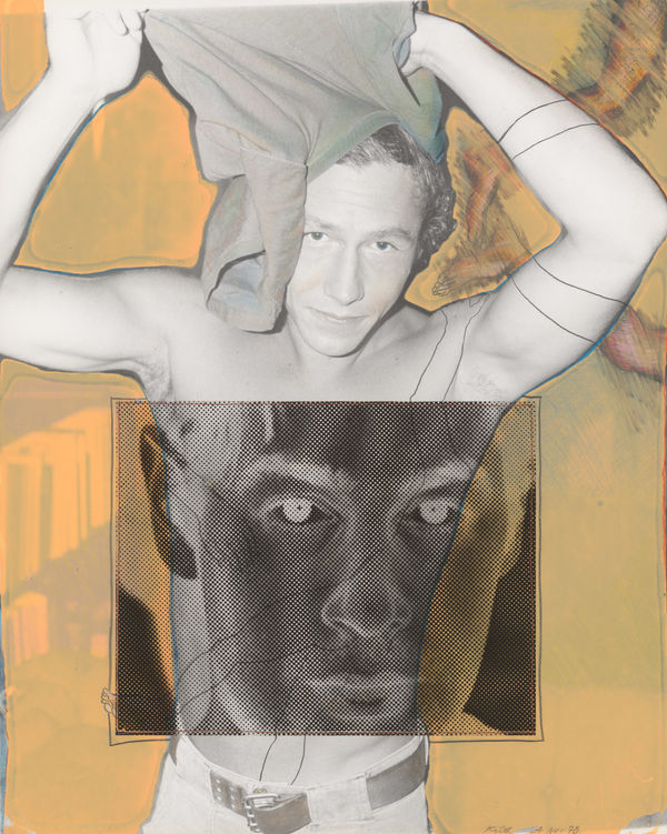 Keith Smith Untitled, 1978 Silkscreen monoprint with half-tone, hand drawing and stitching 19 7/8 x 15 7/8 in (50.5 x 40.3 cm)