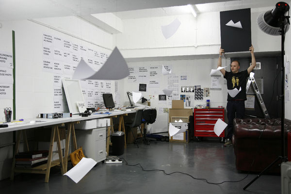 Ryan Gander, Felix provides a stage #1 (Eleven Sketches for "A Sheet of paper" on which I was about to draw as it slipped from my table and fell to the floor), 2008